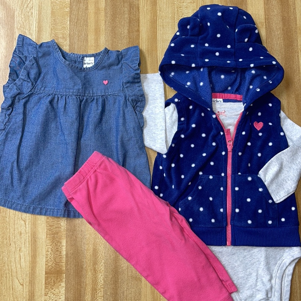 2 Carter’s Girl Matching Sets 6 Months